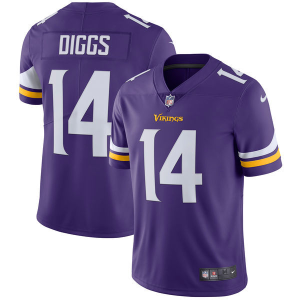 Minnesota Vikings #14 Stefon Diggs Nike Purple Vapor Untouchable Limited Stitched Jersey - Zenithce