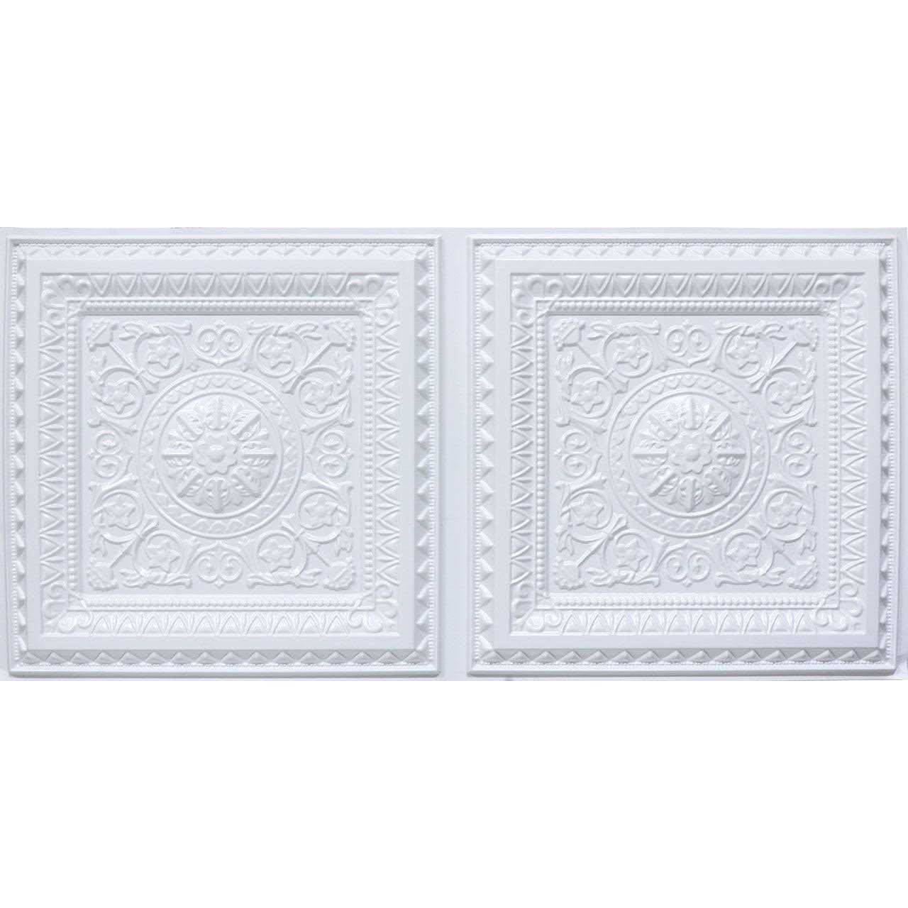 From Plain To Beautiful In Hours Economy 2 ft. x 2 ft. PVC Lay-in Ceiling Tile Pack - Zenithce