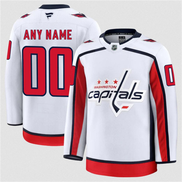 Washington Capitals Custom White 2024-25 Away Stitched Jersey - Zenithce