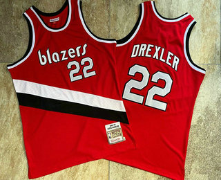 Portland Trail Blazers #22 Clyde Drexler Red 1983-84 Hardwood Classics Soul AU Throwback Jersey - Zenithce