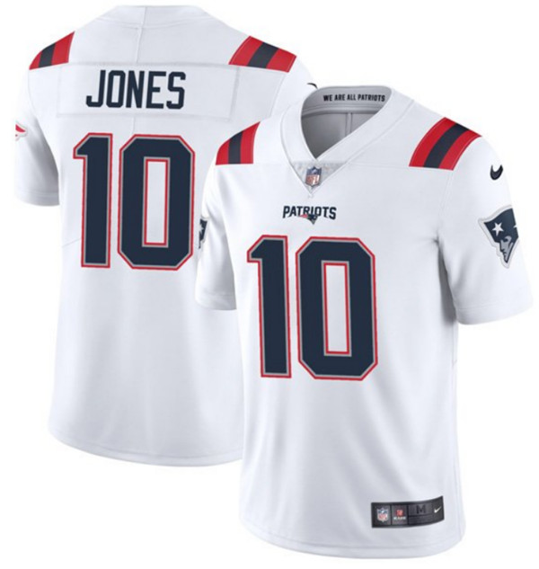 New England Patriots #10 Mac Jones White 2021 Vapor Untouchable Limited Stitched Jersey - Zenithce
