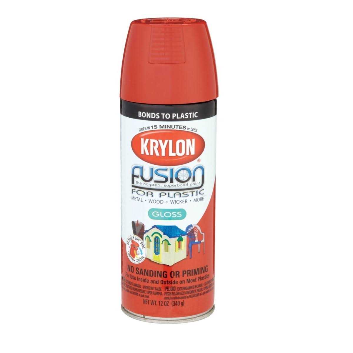 Krylon Satin Khaki Fusion All-In-One Spray Paint & Primer K02740007 - Zenithce