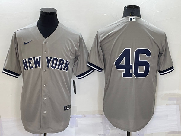 New York Yankees #46 Andy Pettitte Grey Cool Base Stitched Baseball Jersey - Zenithce