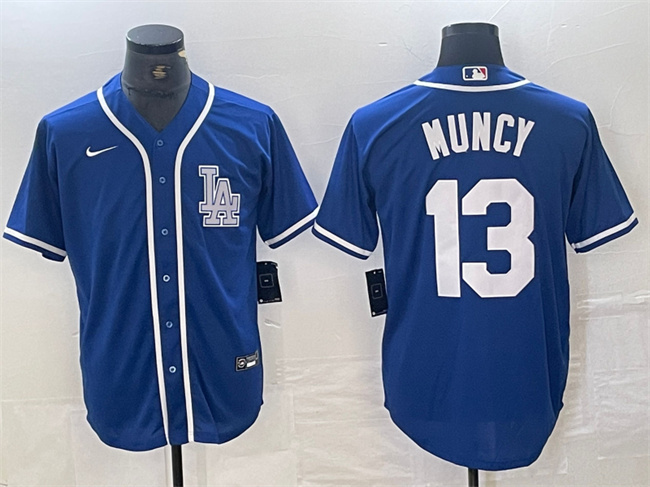 Los Angeles Dodgers #13 Max Muncy Blue Cool Base Stitched Jersey - Zenithce