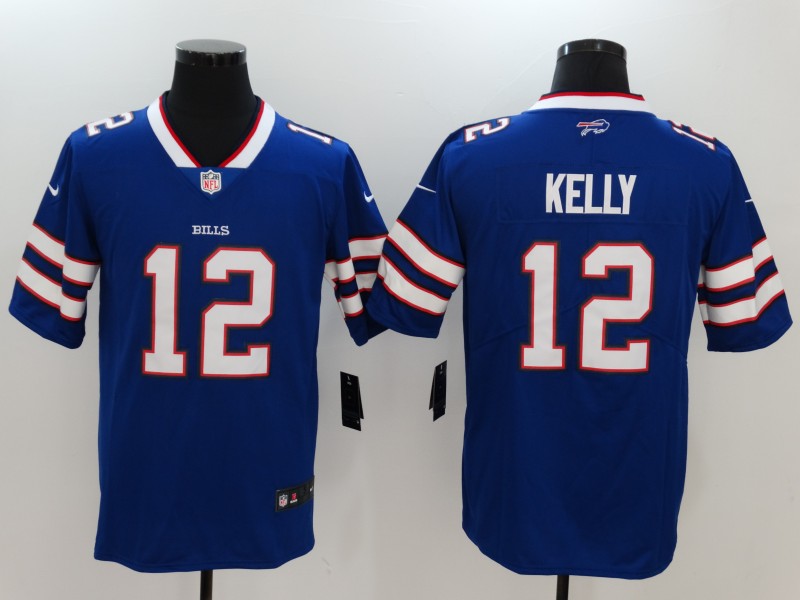Buffalo Bills #12 Jim Kelly Blue Vapor Untouchable Limited Jersey - Zenithce