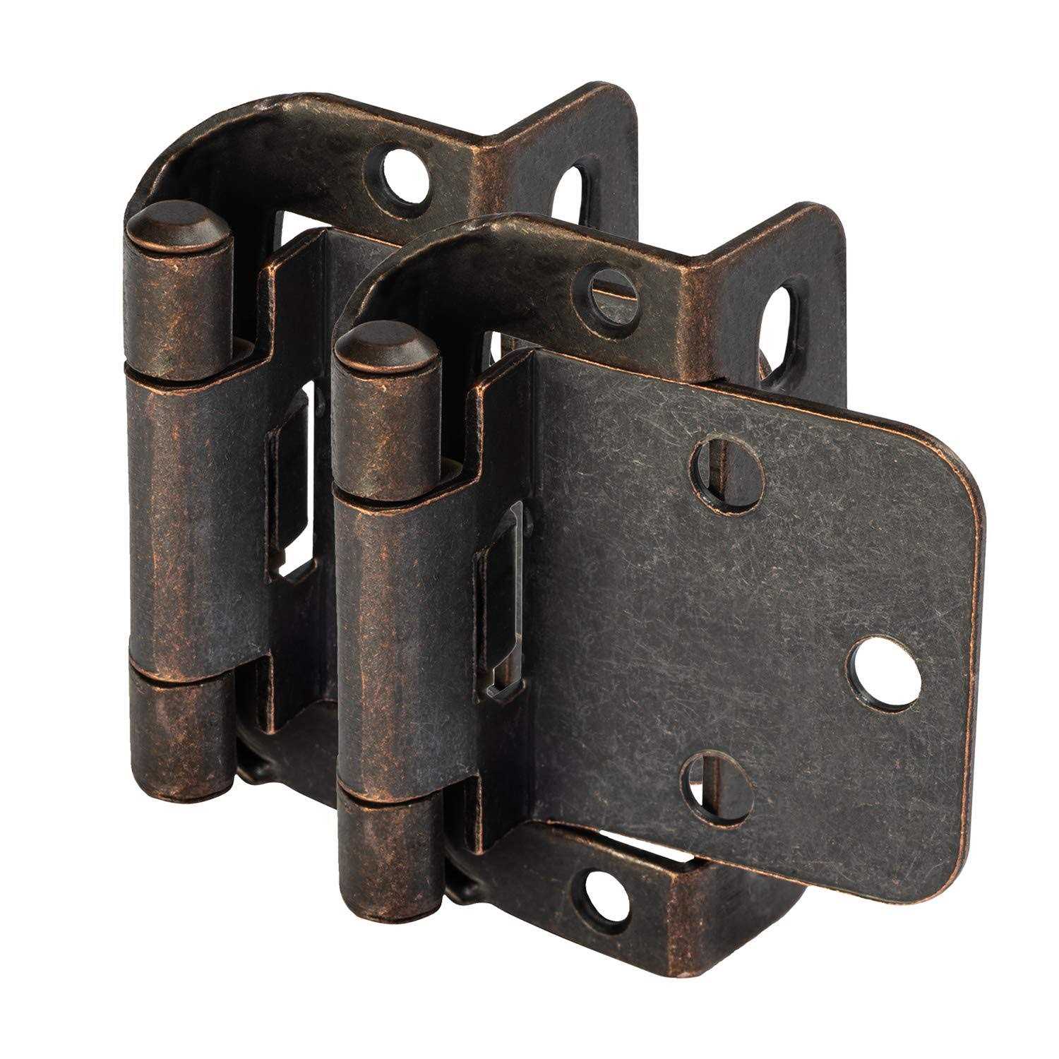 Cosmas 18650-orb Oil Rubbed Bronze Self Closing Partial Wrap Cabinet Hinge 1/2 inch Overlay - Zenithce