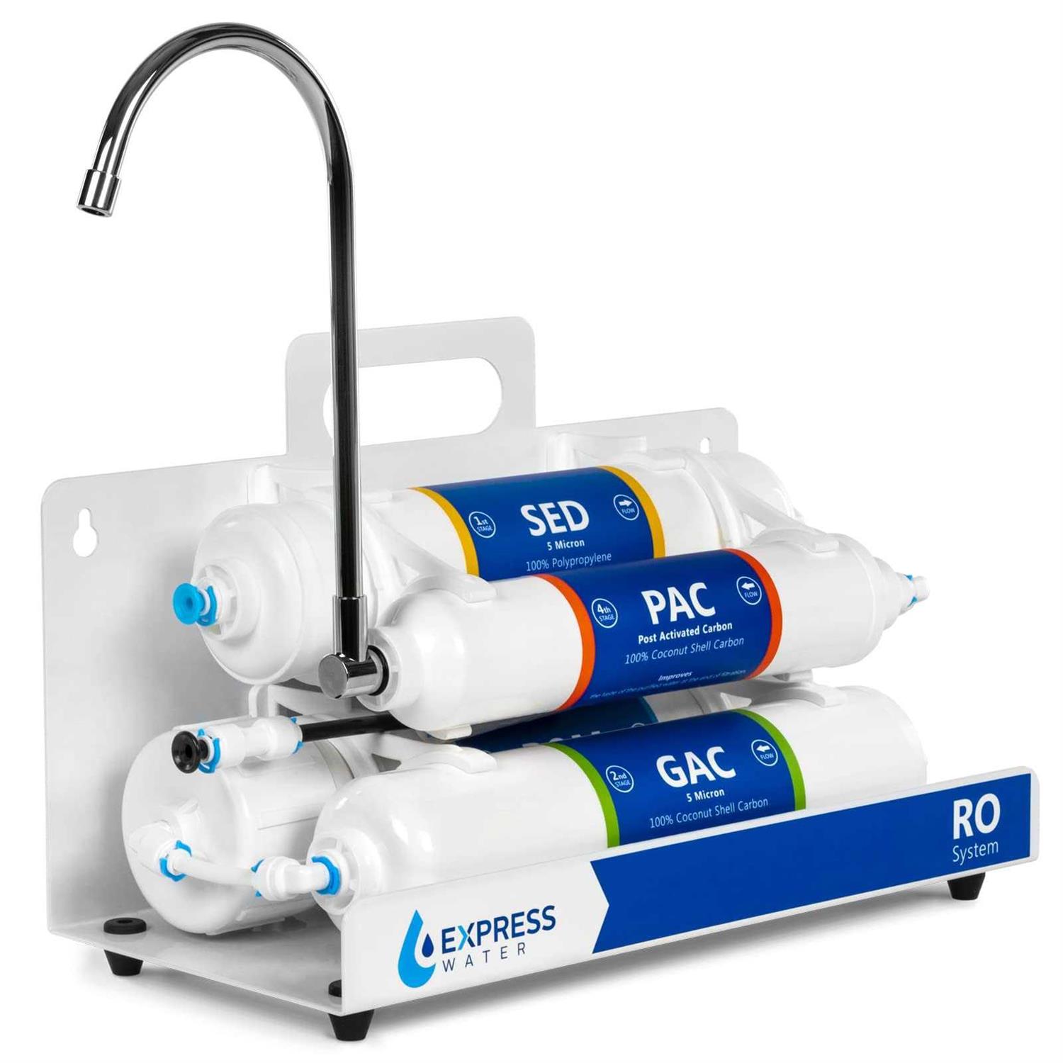 Express Water Alkaline Filter Mineral, Antioxidant, pH + Water Filter Replacement 10 inch Inline Quick Connect Filter Under Sink and Reverse - Zenithce