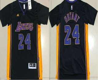 Los Angeles Lakers #24 Kobe Bryant Revolution 30 AU New Black Short-Sleeved Jersey - Zenithce