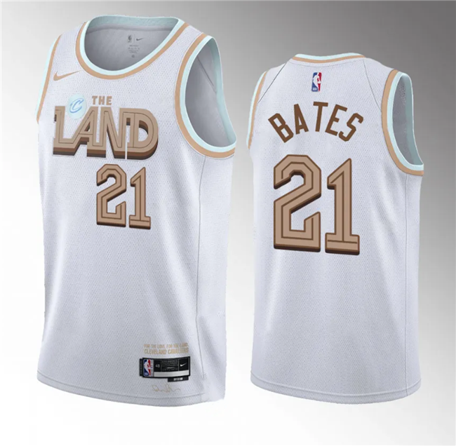 Cleveland Cavaliers #21 Emoni Bates White 2023 Draft City Edition Stitched Jersey - Zenithce