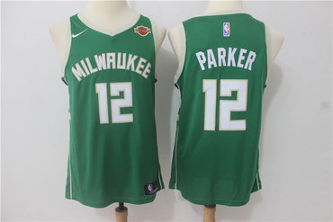 Milwaukee Bucks #12 Jabari Parker Green 2017-2018 Swingman Stitched Jersey - Zenithce
