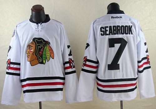 Blackhawks #7 Brent Seabrook White 2015 Winter Classic Stitched Jersey - Zenithce