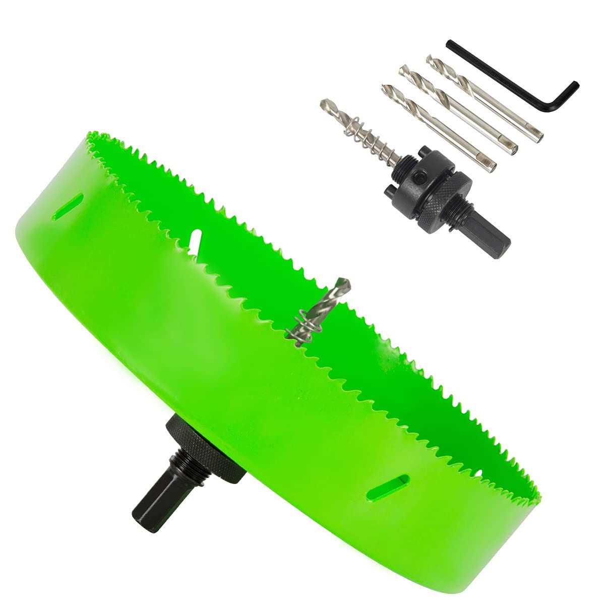 HLOFIZI 8-1/4 Inch Hole Saw Bit 8.25 HSS Bi-Metal Cutter for Wood Metal Drywall Sheetrock Plastic with 1.5 Inch Deep - Zenithce