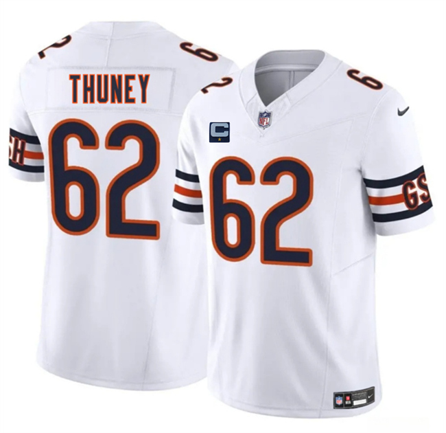 Chicago Bears #62 Joe Thuney White 2025 F.U.S.E. With 1-Star C Patch Vapor Untouchable Limited Stitched Jersey - Zenithce