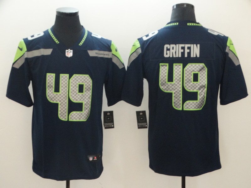 Seahawks #49 Shaquem Griffin Navy Vapor Untouchable Limited Stitched Jersey - Zenithce