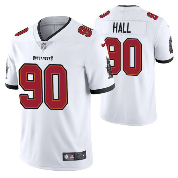 Tampa Bay Buccaneers #90 Logan Hall White Vapor Untouchable Limited Stitched Jersey - Zenithce