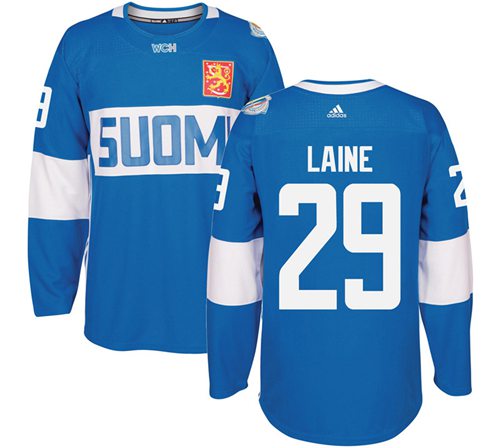 Team Finland #29 Patrik Laine Blue 2016 World Cup Stitched Jersey - Zenithce