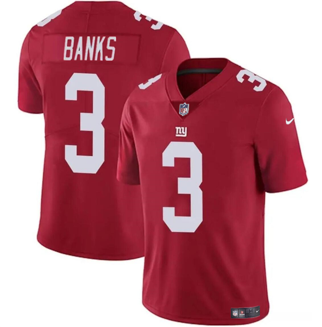 New York Giants #3 Deonte Banks Red 2023 F.U.S.E. Vapor Untouchable Limited Stitched Jersey - Zenithce