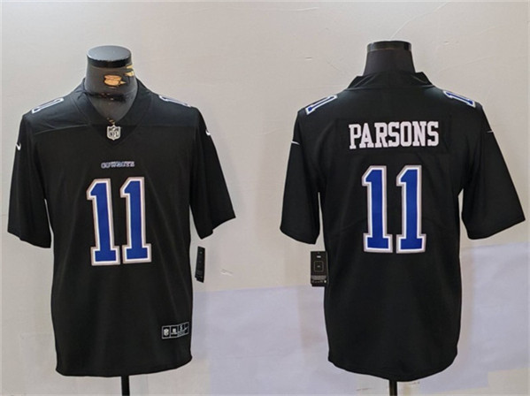 Dallas Cowboys #11 Micah Parsons Black Throwback Vapor Untouchable Limited Stitched Jersey - Zenithce