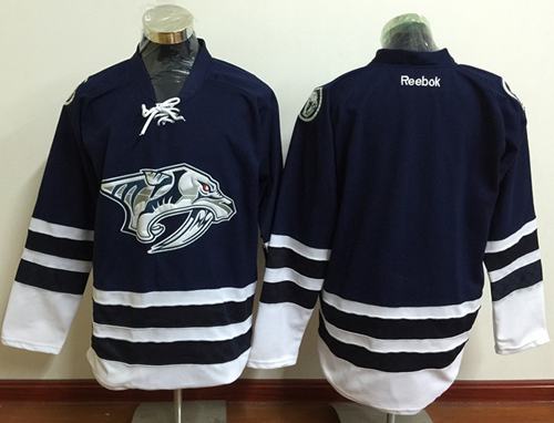 Predators Blank Blue Third Stitched Jersey - Zenithce