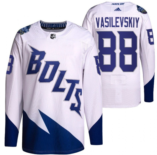 Tampa Bay Lightning #88 Andrei Vasilevskiy 2022 White Stadium Series Breakaway Stitched Jersey - Zenithce