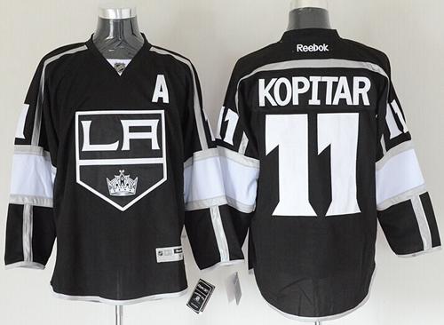 Kings #11 Anze Kopitar Black Home Stitched Jersey - Zenithce