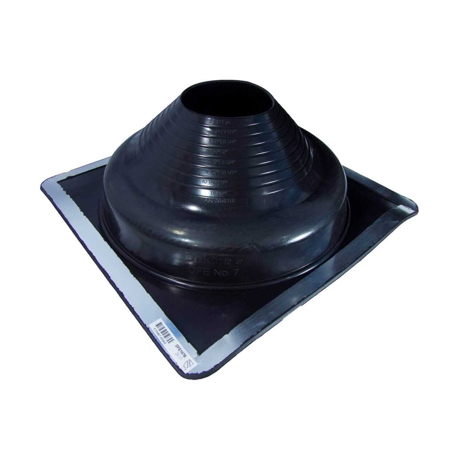 Dektite #7 Square Black EPDM Flexible Pipe Flashing - Zenithce