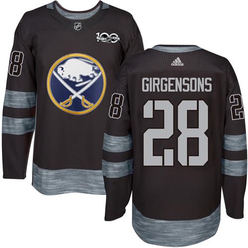 Sabres #28 Zemgus Girgensons Black 1917-2017 100th Anniversary Stitched Jersey - Zenithce