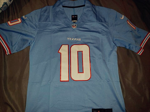 Houston Texans Custom Blue Limited Stitched Jersey - Zenithce
