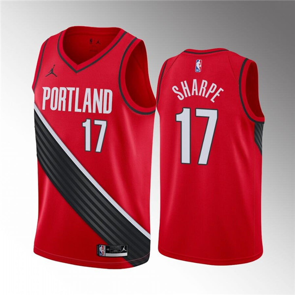 Portland Trail Blazers #17 Shaedon Sharpe Red Statement Edition Stitched Jersey - Zenithce