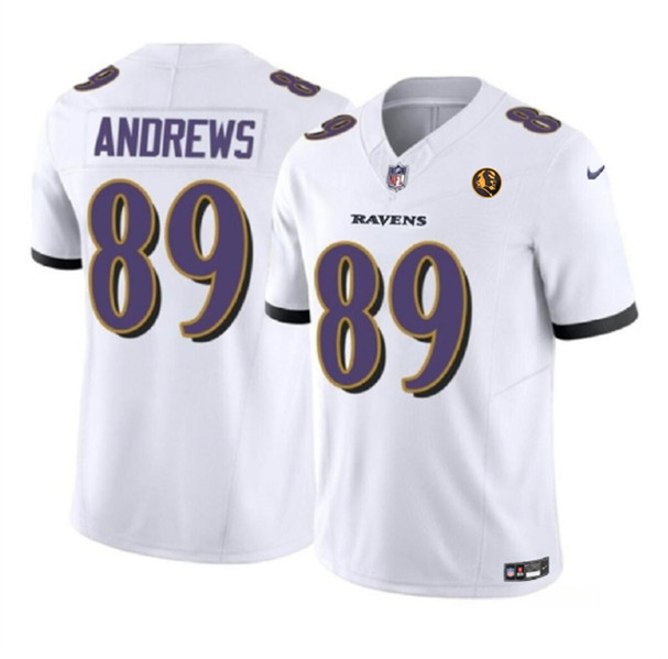 Baltimore Ravens #89 Mark Andrews White 2023 F.U.S.E. With John Madden Patch Vapor Limited Stitched Jersey - Zenithce