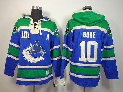 Canucks #10 Pavel Bure Blue Sawyer Hooded Sweatshirt Stitched Jersey - Zenithce
