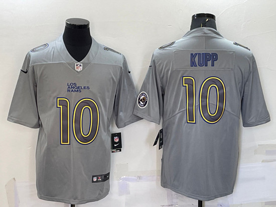 Los Angeles Rams #10 Cooper Kupp Gray With Patch Atmosphere Fashion Stitched Jersey - Zenithce