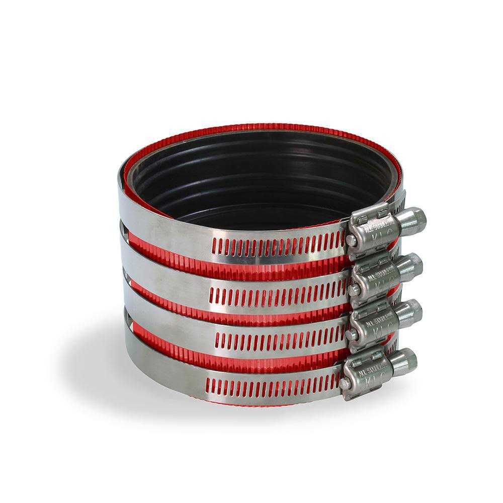 The Plumber’s Choice Heavy-Duty Stainless Steel No Hub Shielded Pipe Coupling with Clamps - Zenithce