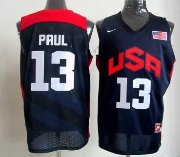 2012 Olympics Team USA #13 Chris Paul Revolution 30 Swingman Blue Jersey - Zenithce