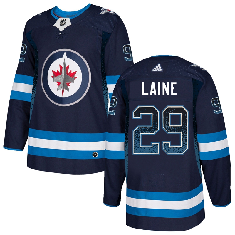 Winnipeg Jets #29 Patrik Laine Navy Blue Drift Fashion Stitched Jersey - Zenithce