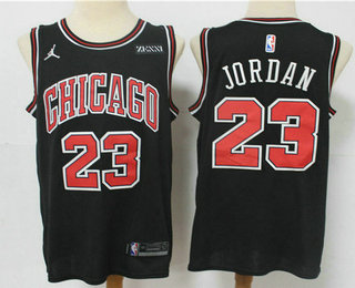 Chicago Bulls #23 Michael Jordan Black 2021 Brand Jordan Swingman Stitched Jersey With Sponsor Logo - Zenithce
