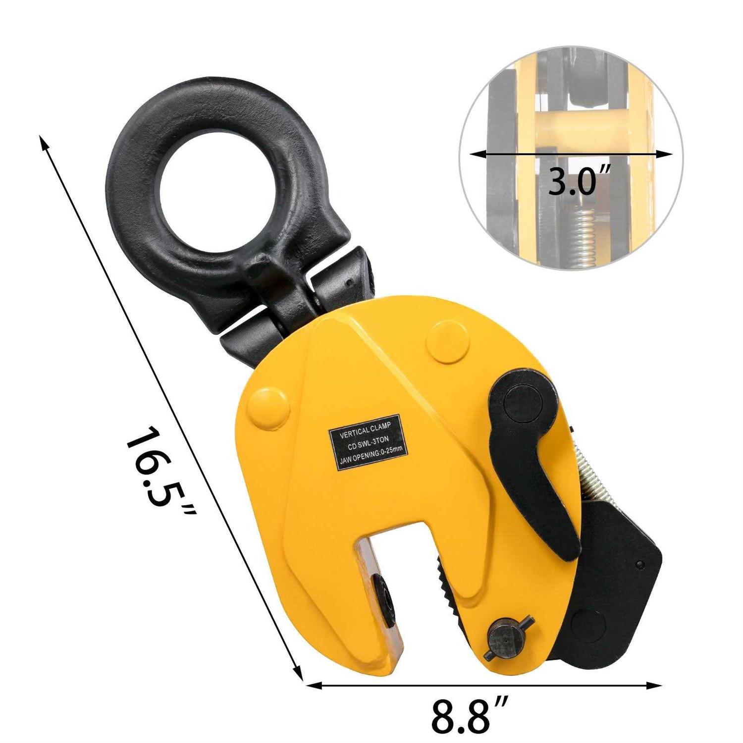 VEVOR Lifting Clamp Working Load Vertical Plate Clamp Jaw Opening - Zenithce