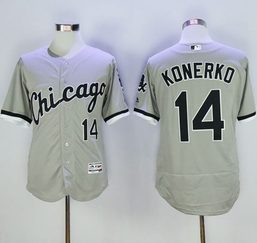 White Sox #14 Paul Konerko Grey Flexbase Authentic Collection Stitched Jersey - Zenithce