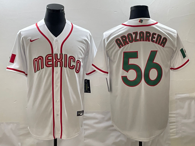 Mexico #56 Randy Arozarena 2023 White World Classic Stitched Jersey - Zenithce