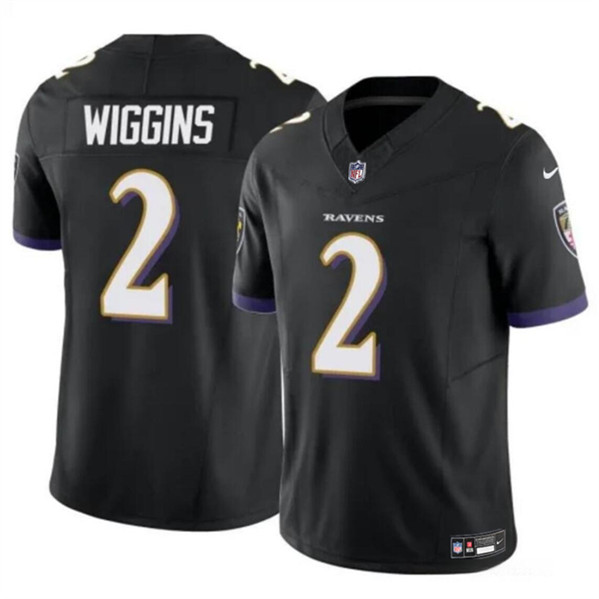 Baltimore Ravens #2 Nate Wiggins Black 2024 Draft F.U.S.E. Vapor Limited Jersey - Zenithce