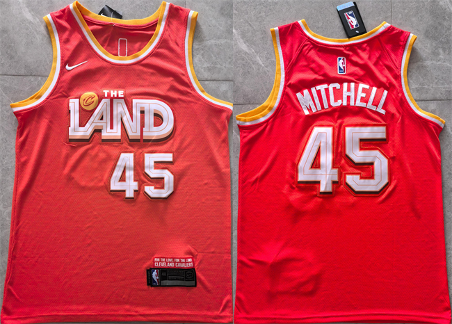 Cleveland Cavaliers #45 Donovan Mitchell Orange 2025-26 CityEdition Stitched Jersey - Zenithce