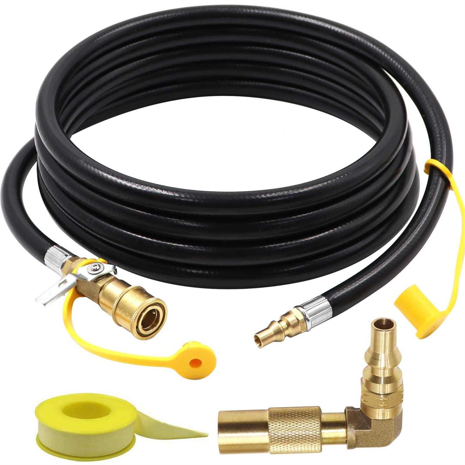 RV Propane Regulator 2 Tank-2-Stage Auto Changeover LP Propane Regulator for RV Includes Gauge and 2X 18 Pigtail Propane Hoses,Ideal for Trailers - Zenithce