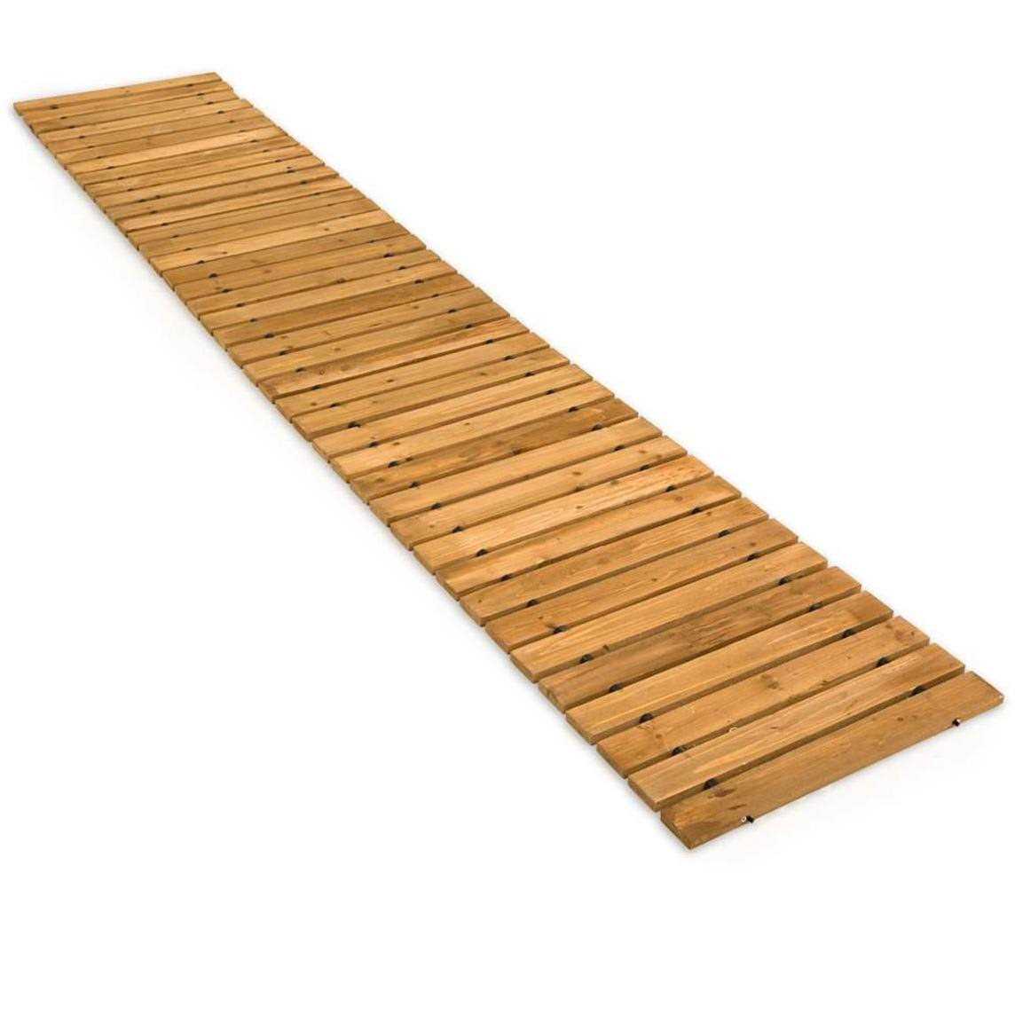 Plow & Hearth 6′ Portable Roll-Out Straight Cedar Pathway - Zenithce