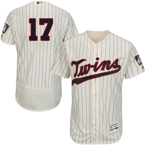 Twins #17 Jose Berrios Cream(Black Strip) Flexbase Authentic Collection Stitched Jersey - Zenithce