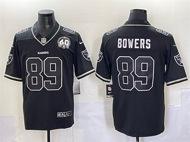 Las Vegas Raiders #89 Brock Bowers Black Shadow Vapor Limited Stitched Jersey - Zenithce