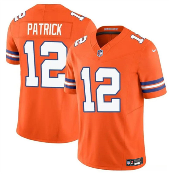 Denver Broncos #12 Tim Patrick Orange F.U.S.E. Mile High Collection 1977 Throwback Vapor Limited Stitched Jersey - Zenithce