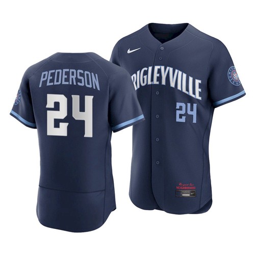 Chicago Cubs #24 Joc Pederson 2021 Navy City Connect Stitched Jersey - Zenithce