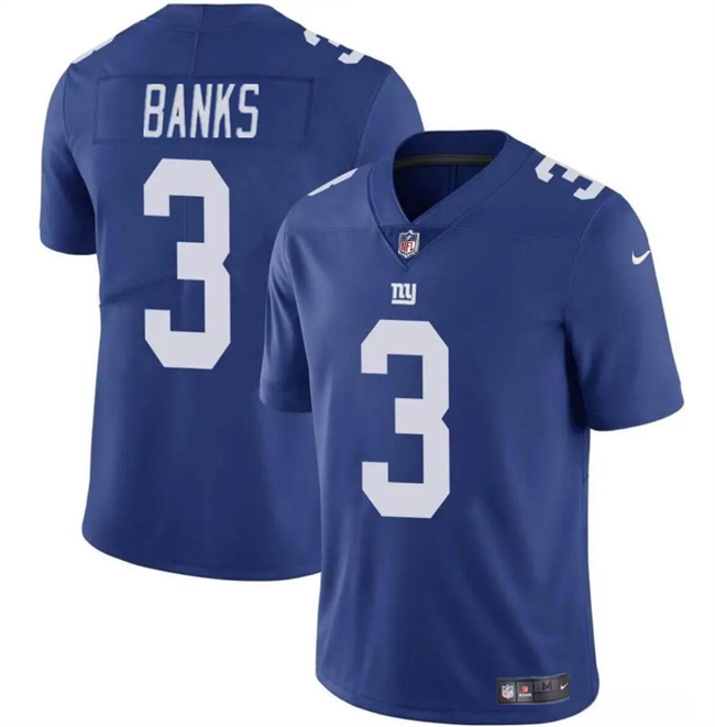 New York Giants #3 Deonte Banks Blue Vapor Untouchable Limited Stitched Jersey - Zenithce