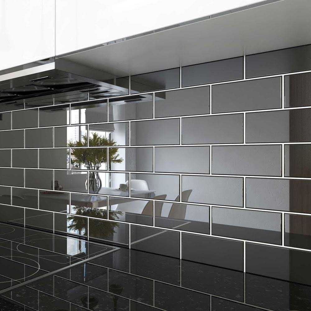 Giorbello Baby Blue 4 in. x 12 in. x 8mm Glass Subway Tile - Zenithce