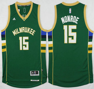 Milwaukee Bucks #15 Greg Monroe Revolution 30 Swingman 2015-16 Green Jersey - Zenithce